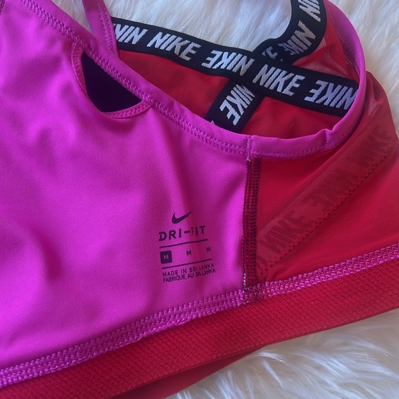 Pink red NIKE BRA size M - Picture 4 of 5